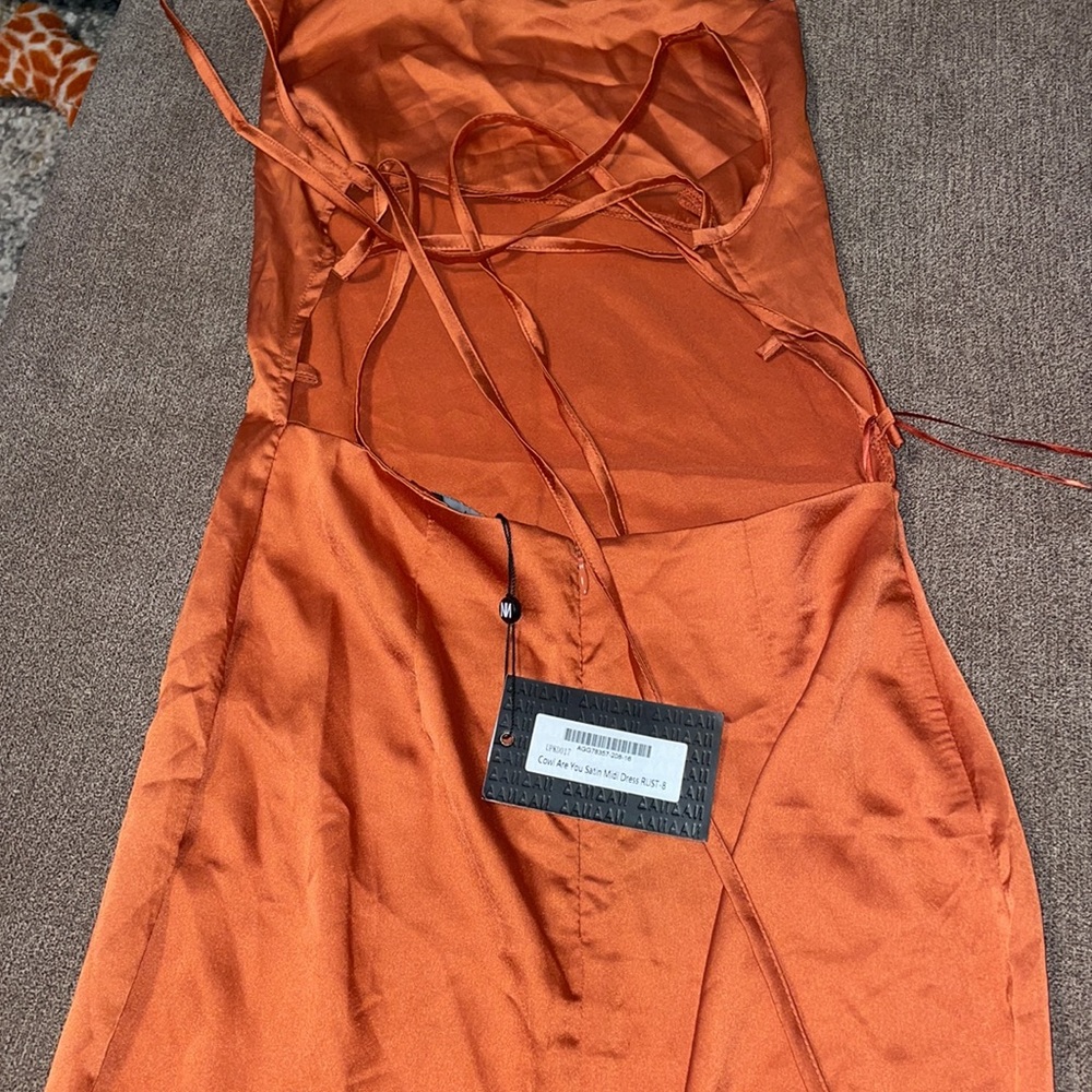 Cowl Are You Satin Midi Dress - Picture 5 of 6